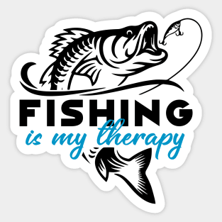 Fishing is my therapy Sticker